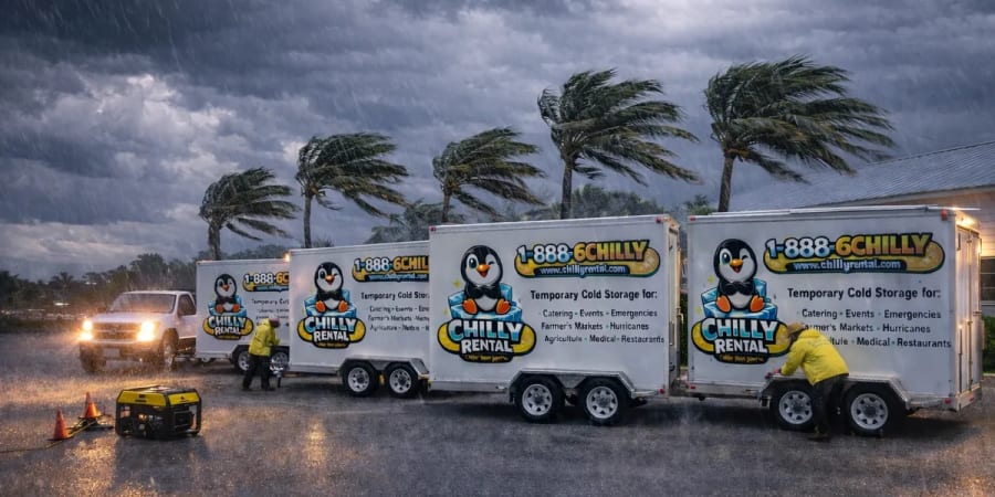 Chilly Rental trailer on standby for emergency service