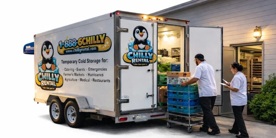 Chilly Rental trailer serving a restaurant