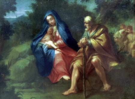 Riposo durante la fuga in Egitto
