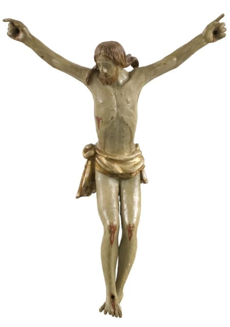 Cristo crocifisso in legno policromo