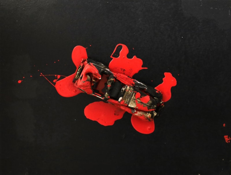 Bernard Aubertin — Voiture brulé