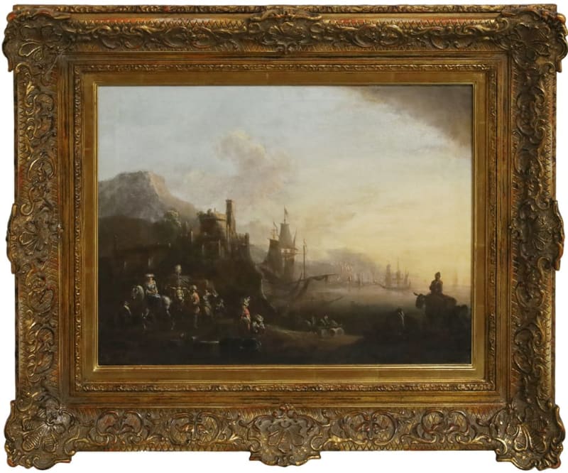 Adriaen van der Cabel — Scena di porto