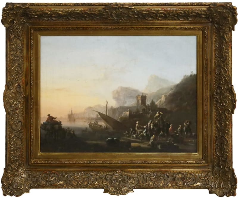 Adriaen van der Cabel — Scena di porto