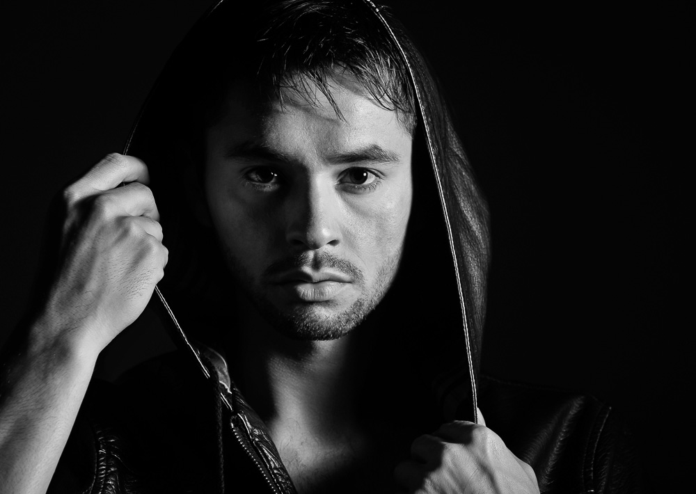 Issac Munoz.  Low key black & white.