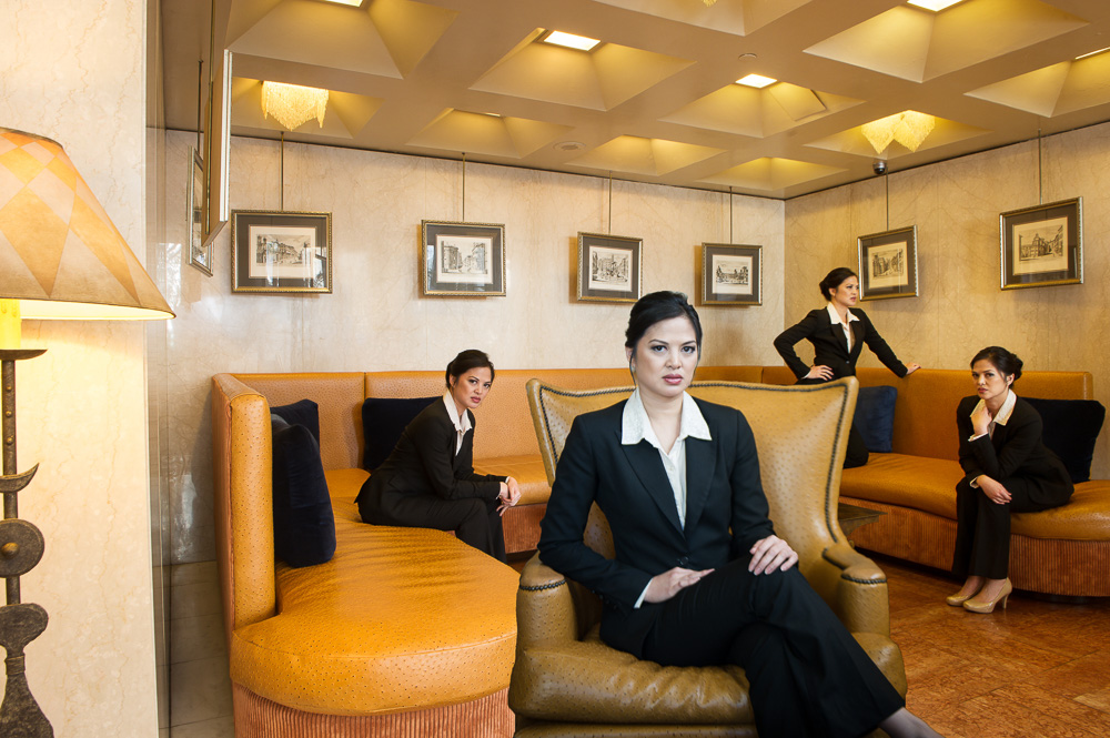 Business Trip.  Model / Actress Hailey Laserna.  Make-up / styling by Heather Bird O'Connell.