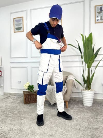 Salopette Blanche Blue