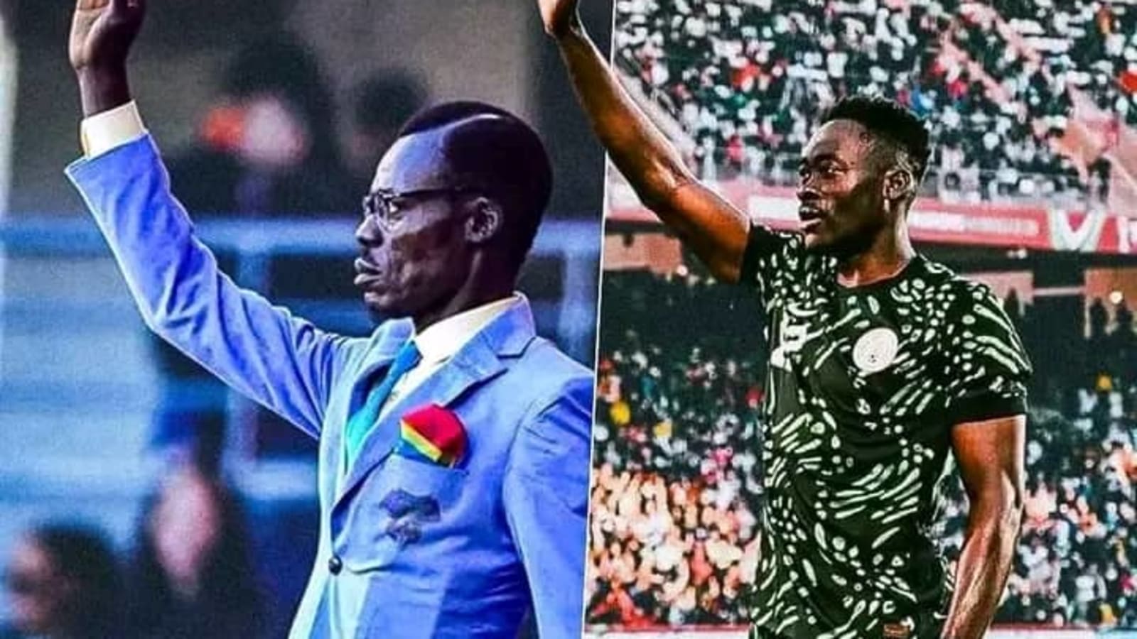 Revenge for DR Congo:Akor Adams recreates iconic fan statue style Celebration.