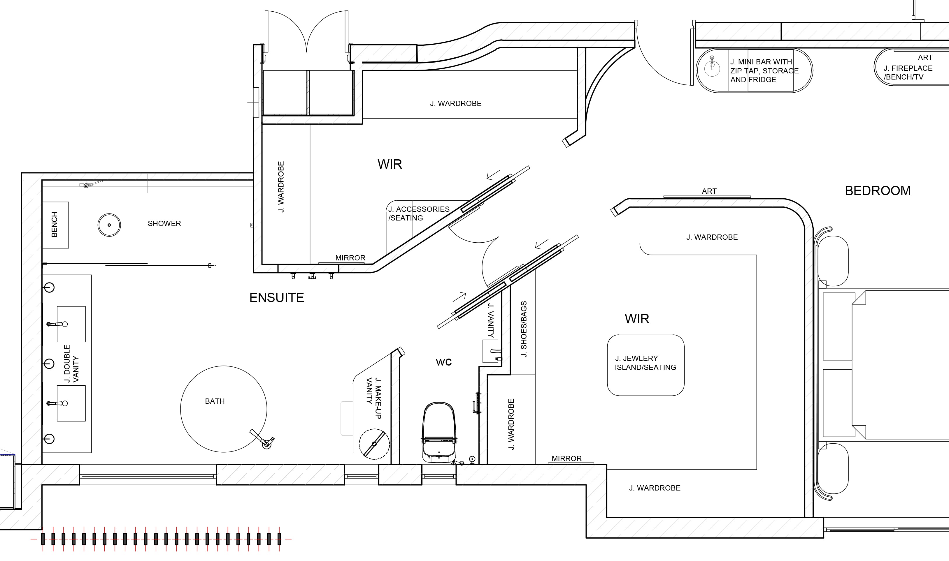 Patina Design Studio proposed concept layout showing the complete resolved floor plan