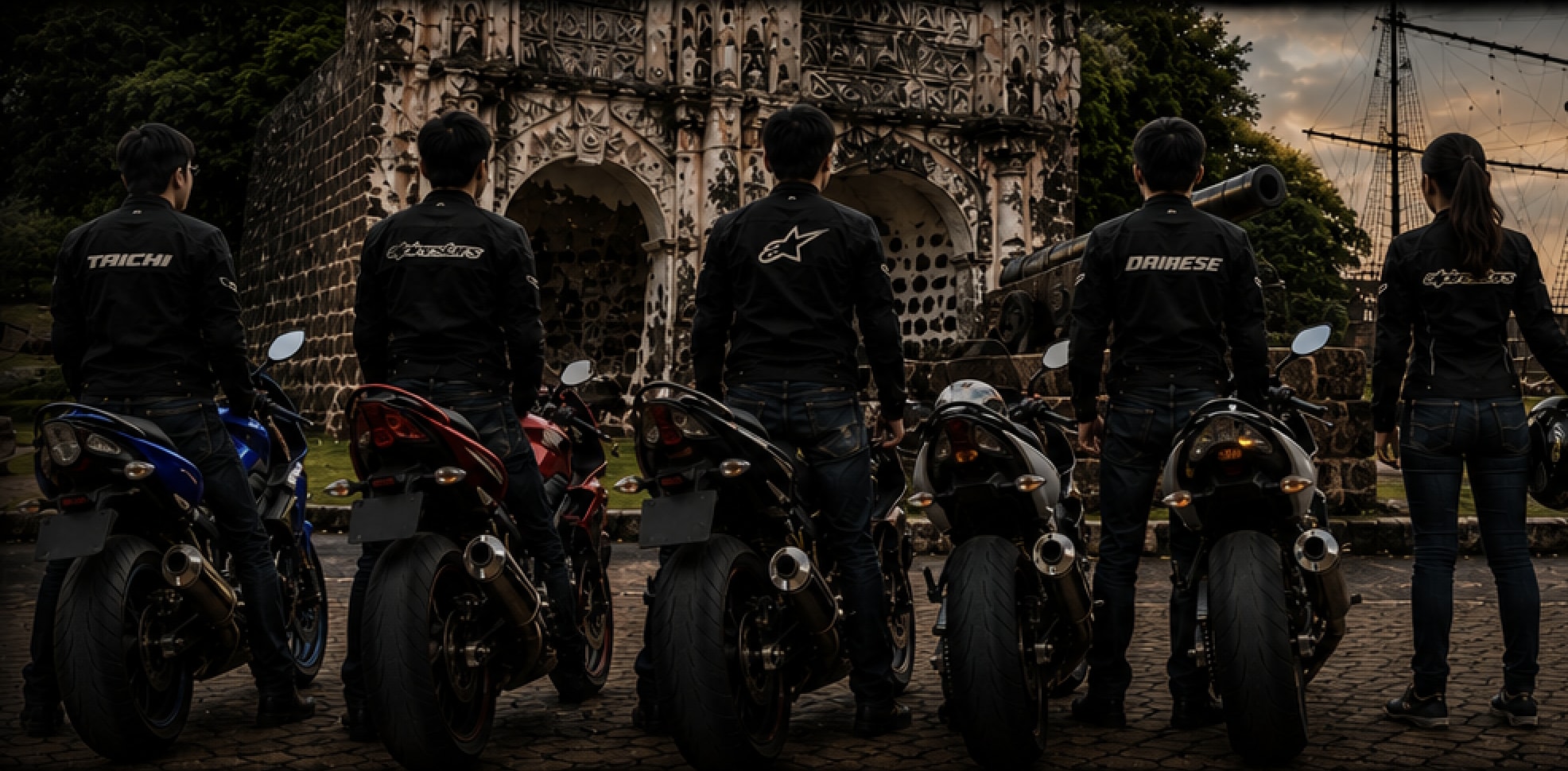 5 riders to Malacca