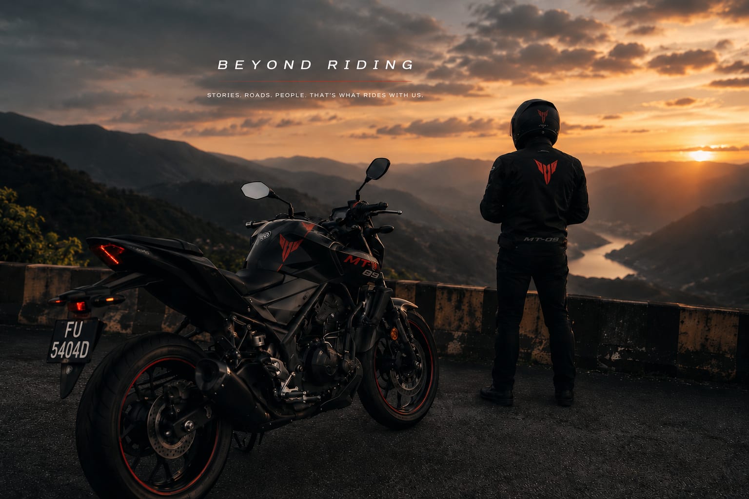 Family life beyond riding - motorcycle rider returning home to family