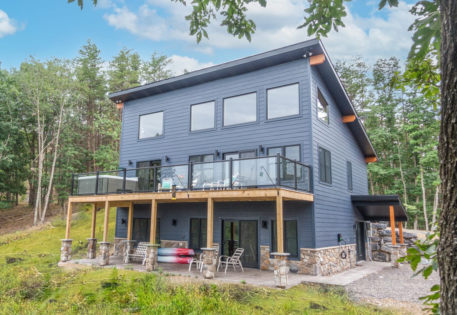 Rear deck and outdoor living area of the Britton home