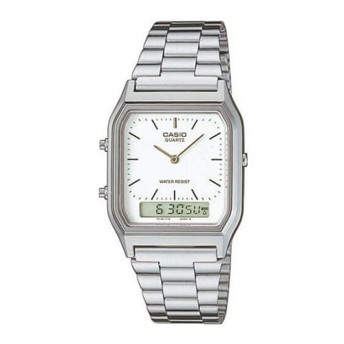 Casio – Dual time – Classique design – Bracelet en acier inoxydable – AQ-230A-7DMQ Casio – Dual time – Classique design – Bracelet en acier inoxydable – AQ-230A-7DMQ