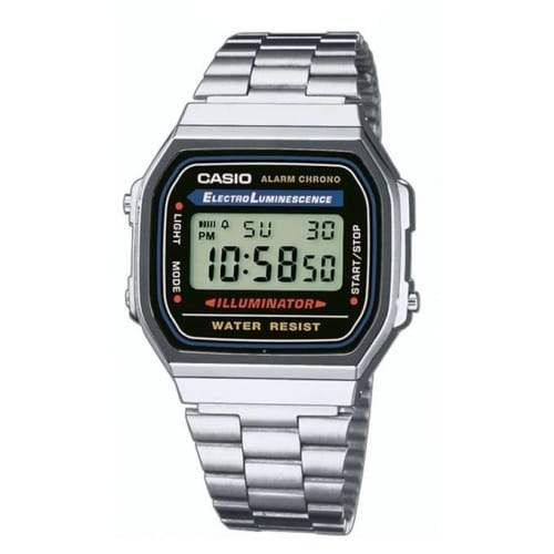 Casio – Vintage Collection – Bracelet en acier inoxydable argenté – A168WA-1WDF Casio – Vintage Collection – Bracelet en acier inoxydable argenté – A168WA-1WDF