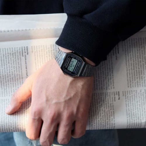 Casio – Noir – Digitale – Vintage Collection – Bracelet en acier inoxydable – A168WGG-1ADF Casio – Noir – Digitale – Vintage Collection – Bracelet en acier inoxydable – A168WGG-1ADF