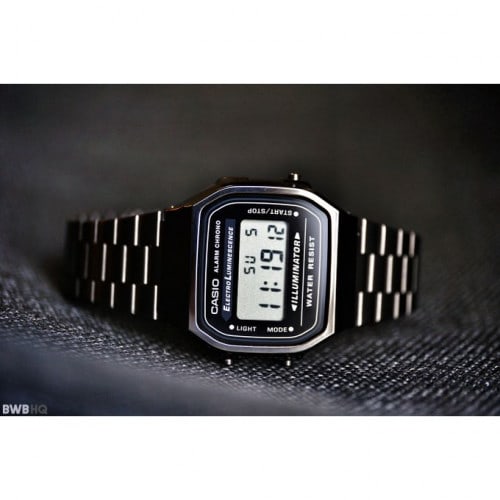 Casio – Noir – Digitale – Vintage Collection – Bracelet en acier inoxydable – A168WGG-1ADF Casio – Noir – Digitale – Vintage Collection – Bracelet en acier inoxydable – A168WGG-1ADF