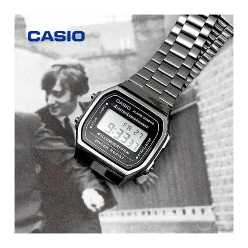 Casio – Noir – Digitale – Vintage Collection – Bracelet en acier inoxydable – A168WGG-1ADF Casio – Noir – Digitale – Vintage Collection – Bracelet en acier inoxydable – A168WGG-1ADF