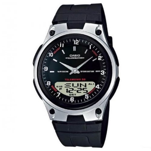 Casio – Double montre – Autonomie de batterie 10 ans – Étanchéité jusqu’à 50 mètres – Heure mondiale – AW-80-1A Casio – Double montre – Autonomie de batterie 10 ans – Étanchéité jusqu’à 50 mètres – Heure mondiale – AW-80-1A