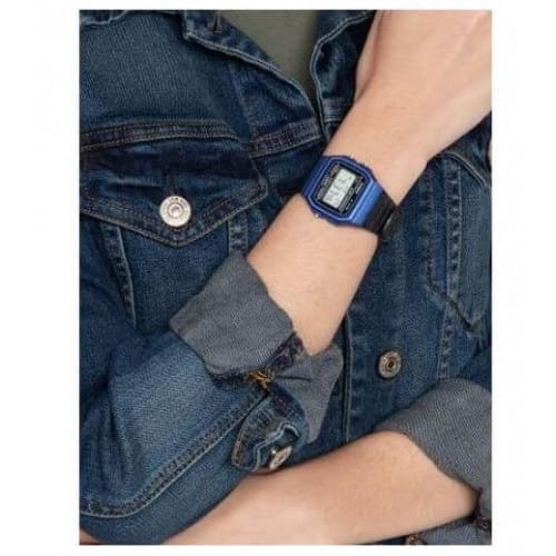 Casio – Digital bleu – Bracelet en résine noir – Étanche – Alarme & Chronographe – F-91WM-2ADF Casio – Digital bleu – Bracelet en résine noir – Étanche – Alarme & Chronographe – F-91WM-2ADF