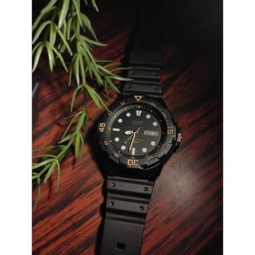 Casio – Bracelet en silicone noir – Avec dateur jour/mois – Étanche 100 m – MRW-200H-1EVDF Casio – Bracelet en silicone noir – Avec dateur jour/mois – Étanche 100 m – MRW-200H-1EVDF