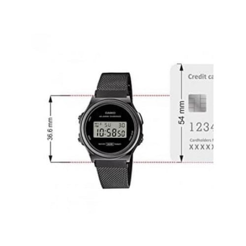 Casio – Unisexe – Vintage Collection – Bracelet en mailles milanaise – A171WEMB-1ADF
