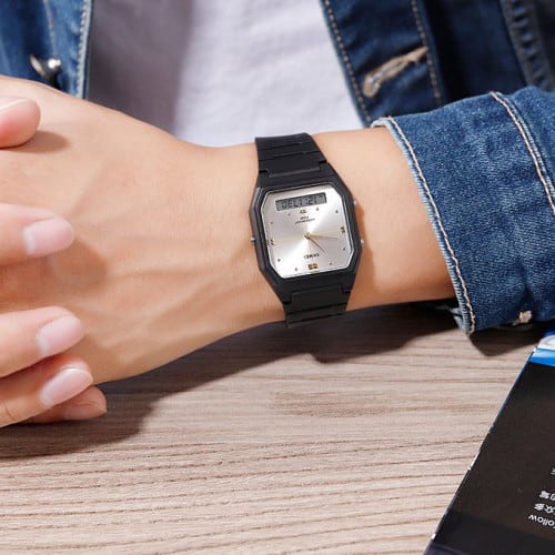 Casio – Analogique numérique double heure – Pour homme – Bracelet en silicone – AW-48HE-7AV Casio – Analogique numérique double heure – Pour homme – Bracelet en silicone – AW-48HE-7AV