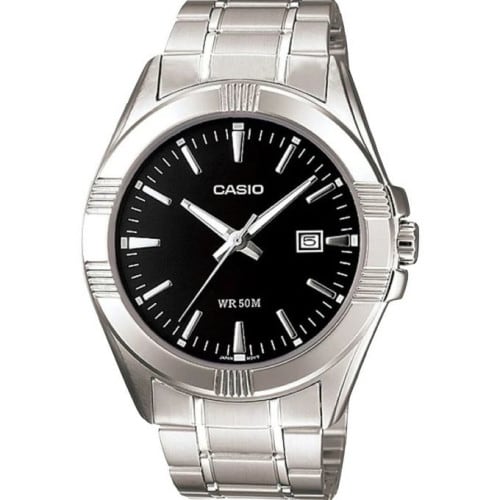 Casio – Cadran noir avec dateur – Aiguilles fluorescentes – MTP-1308D-1AVDF Casio – Cadran noir avec dateur – Aiguilles fluorescentes – MTP-1308D-1AVDF