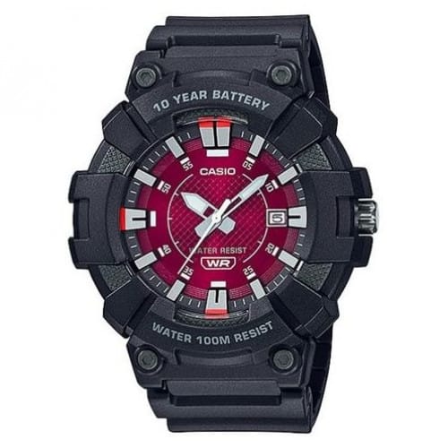 Casio – En silicone – Cadran couleur grenat – Sport – MW-610H-4AVDF Casio – En silicone – Cadran couleur grenat – Sport – MW-610H-4AVDF
