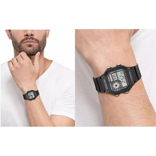 Casio – Montre homme digitale – Bracelet noir – AE-1200WH-1AVDF Casio – Montre homme digitale – Bracelet noir – AE-1200WH-1AVDF