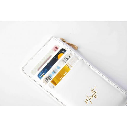 Portefeuille zippé blanc Portefeuille zippé blanc