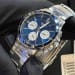 Casio – Montre fond bleu pour hommes – Tout en acier inoxydable & étanche 50 m – MTP-1374D-2A3V Casio – Montre fond bleu pour hommes – Tout en acier inoxydable & étanche 50 m – MTP-1374D-2A3V