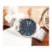 Casio – Montre fond bleu avec dateur pour hommes – Bracelet en acier inoxydable – MTP-VD03D-2A2 Casio – Montre fond bleu avec dateur pour hommes – Bracelet en acier inoxydable – MTP-VD03D-2A2