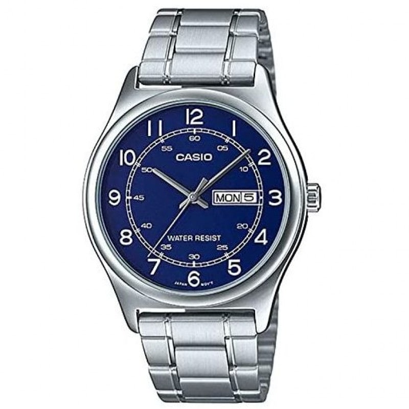 Casio – Homme – Cadran bleu – Dateur « jour/mois » – Acier inoxydable – MTP-V006D-2BUDF