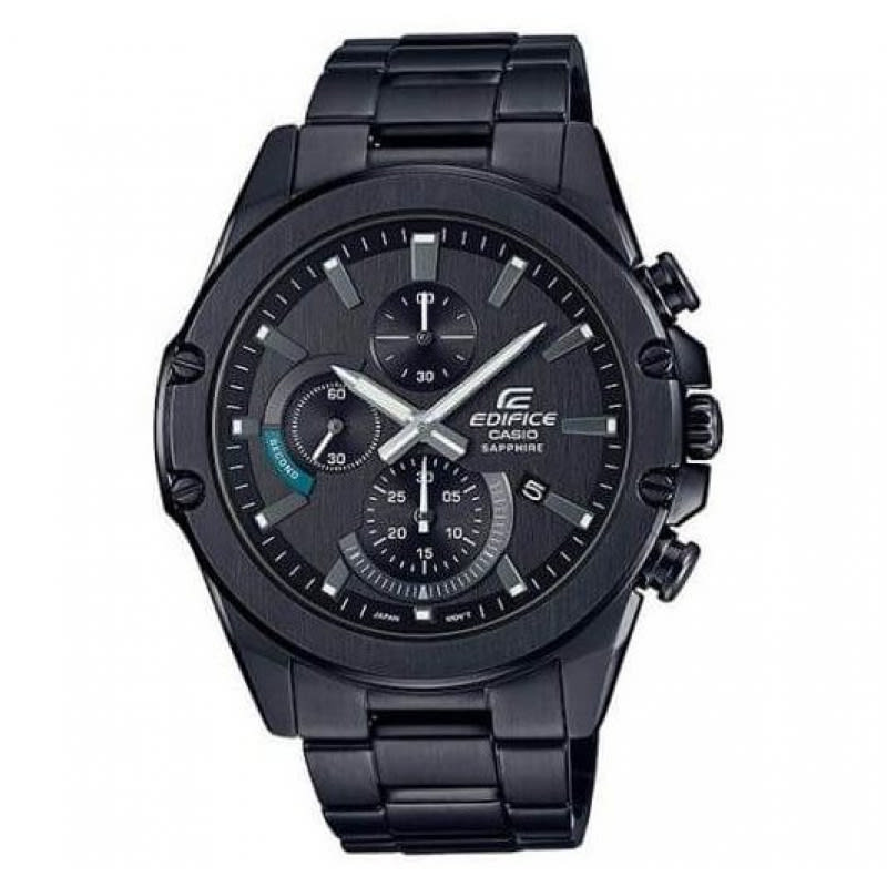 Casio – Noir – Tout en acier inoxydable – Verre saphir anti-rayure – Édifice Collection – EFR-S567DC-1AV