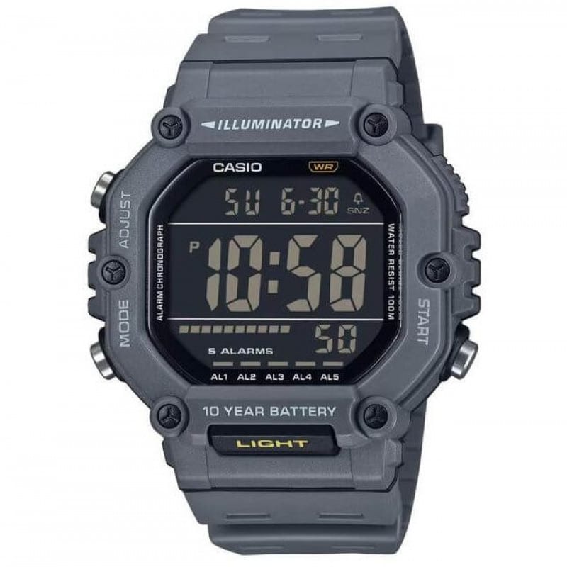 Casio – Montre sport pratique et robuste noir – Autonomie pile 10 ans – Étanche 100 m – AE-1600H-8BV