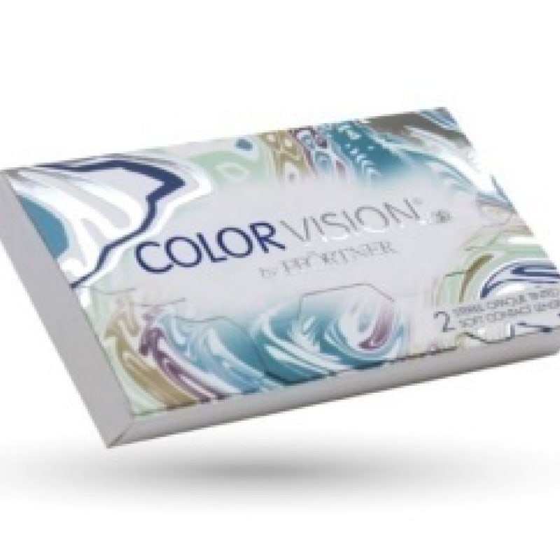 2 lentilles COLOR VISION couleur noisette sans correction