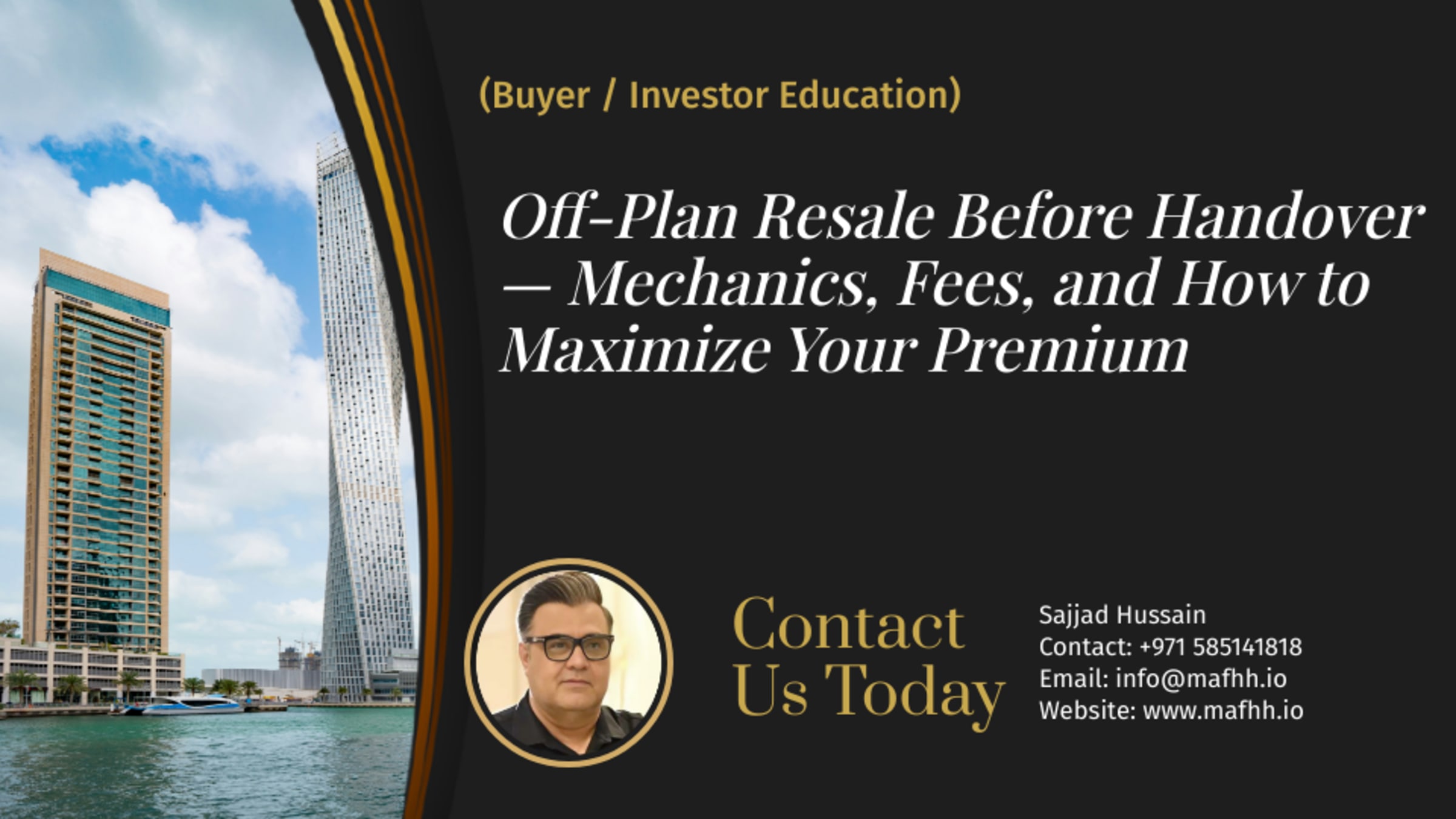 Off-Plan Resale Before Handover — Mechanics, Fees, and How to Maximize Your Premium