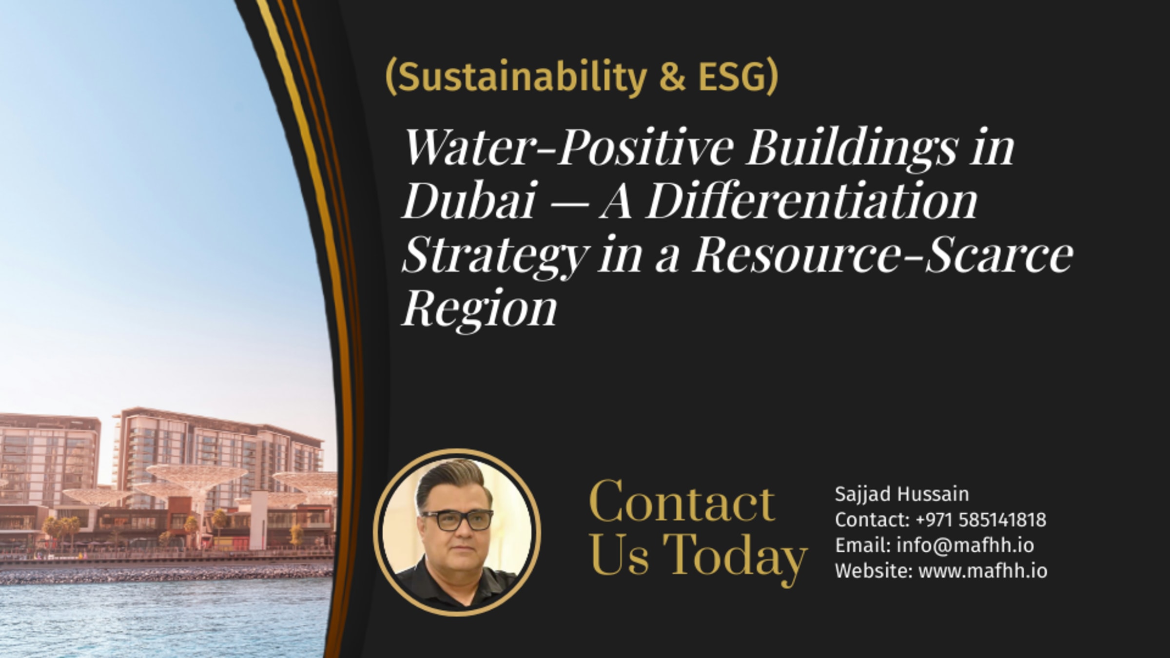 Water-Positive Buildings in Dubai — A Differentiation Strategy in a Resource-Scarce Region