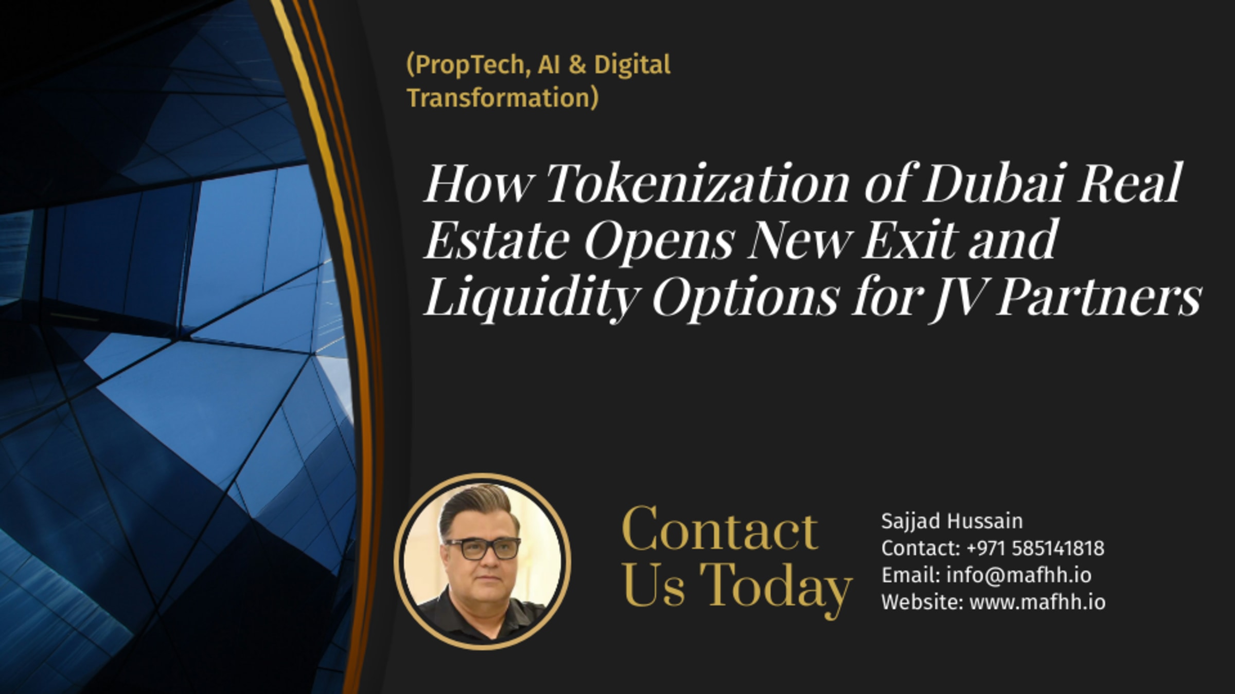 How Tokenization of Dubai Real Estate Opens New Exit and Liquidity Options for JV Partners