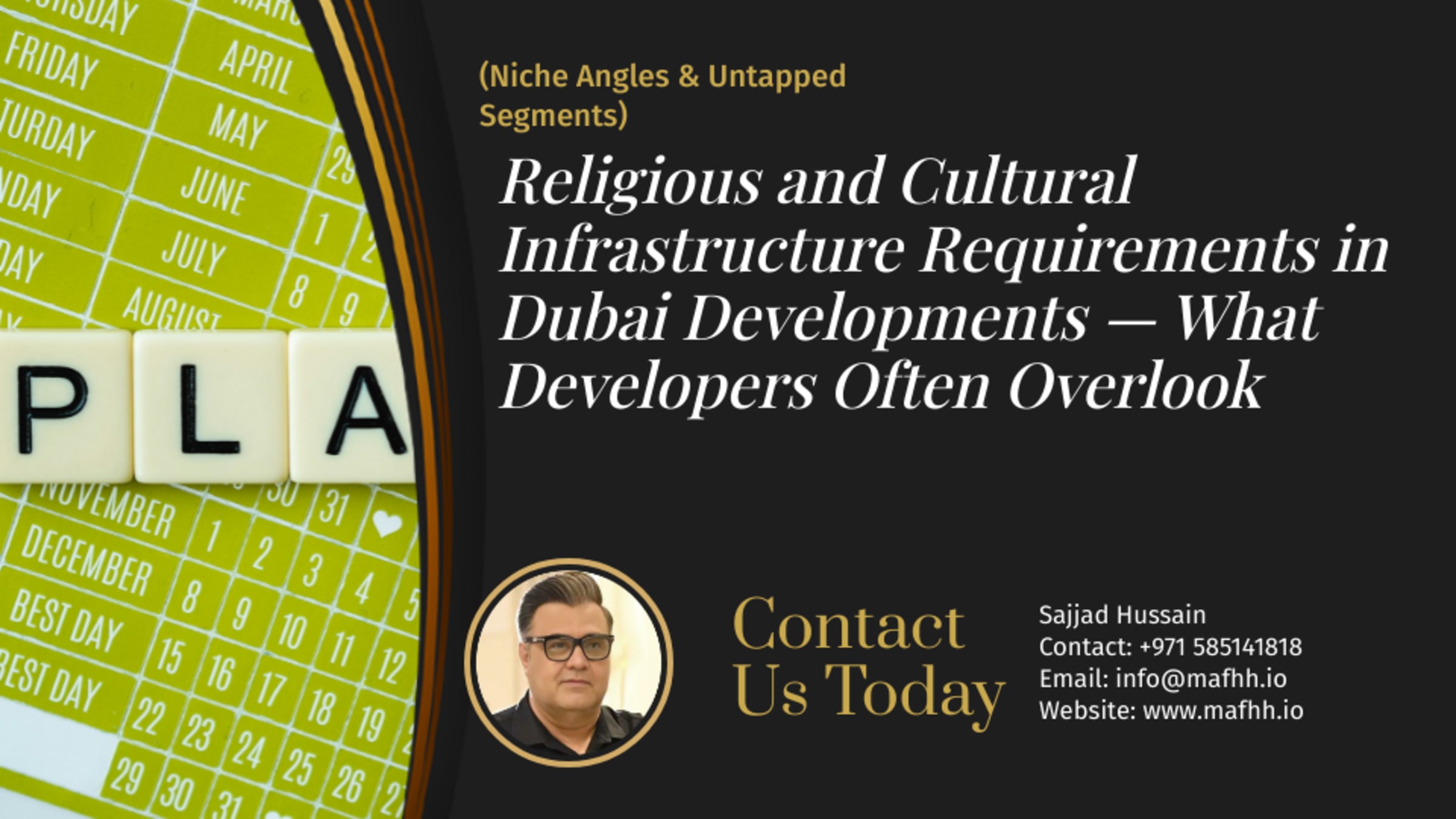 Religious and Cultural Infrastructure Requirements in Dubai Developments — What Developers Often Overlook