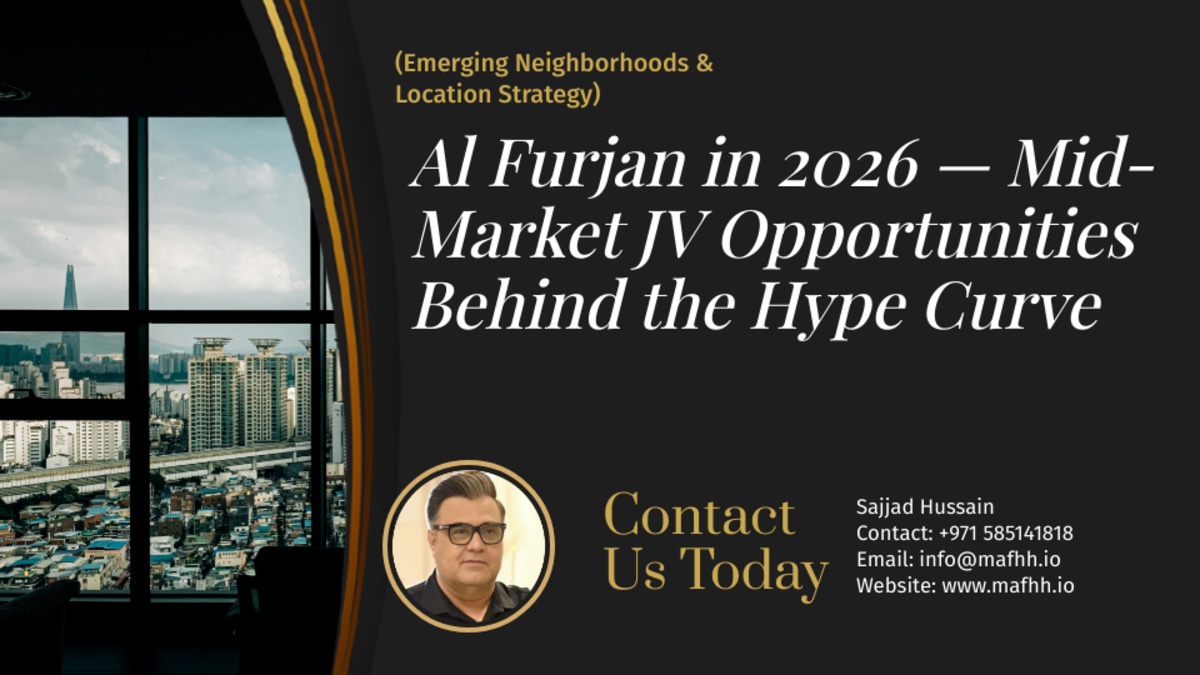 Al Furjan in 2026 — Mid-Market JV Opportunities Behind the Hype Curve