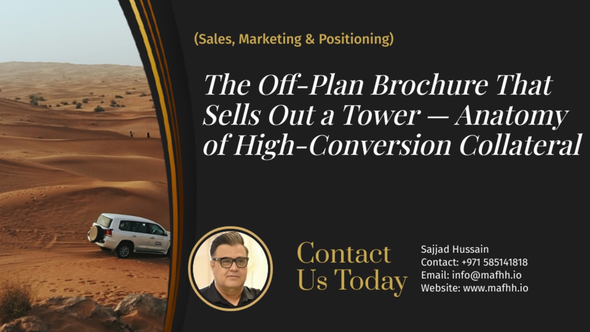 The Off-Plan Brochure That Sells Out a Tower — Anatomy of High-Conversion Collateral