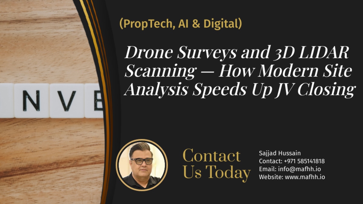 Drone Surveys and 3D LIDAR Scanning — How Modern Site Analysis Speeds Up JV Closing