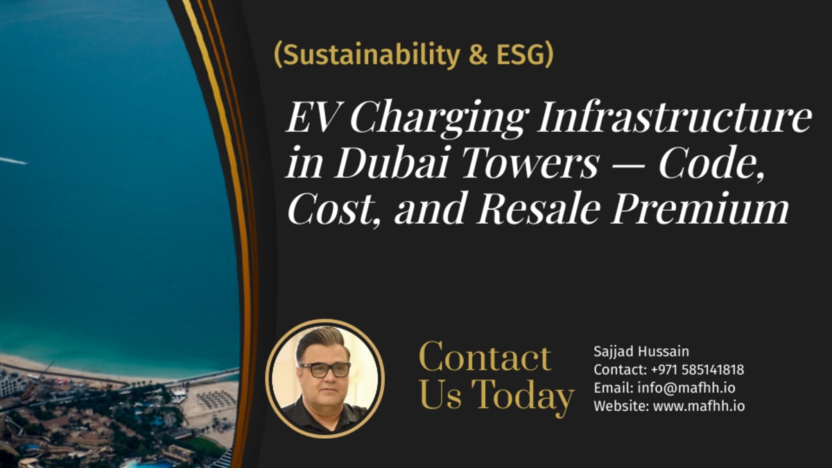EV Charging Infrastructure in Dubai Towers — Code, Cost, and Resale Premium