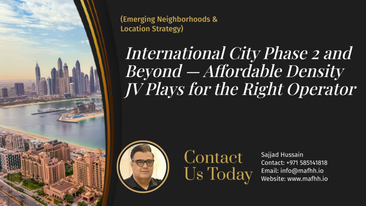International City Phase 2 and Beyond — Affordable Density JV Plays for the Right Operator