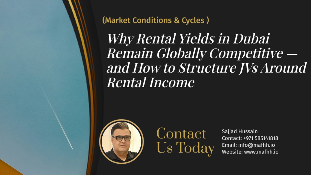 Why Rental Yields in Dubai Remain Globally Competitive — and How to Structure JVs Around Rental Income