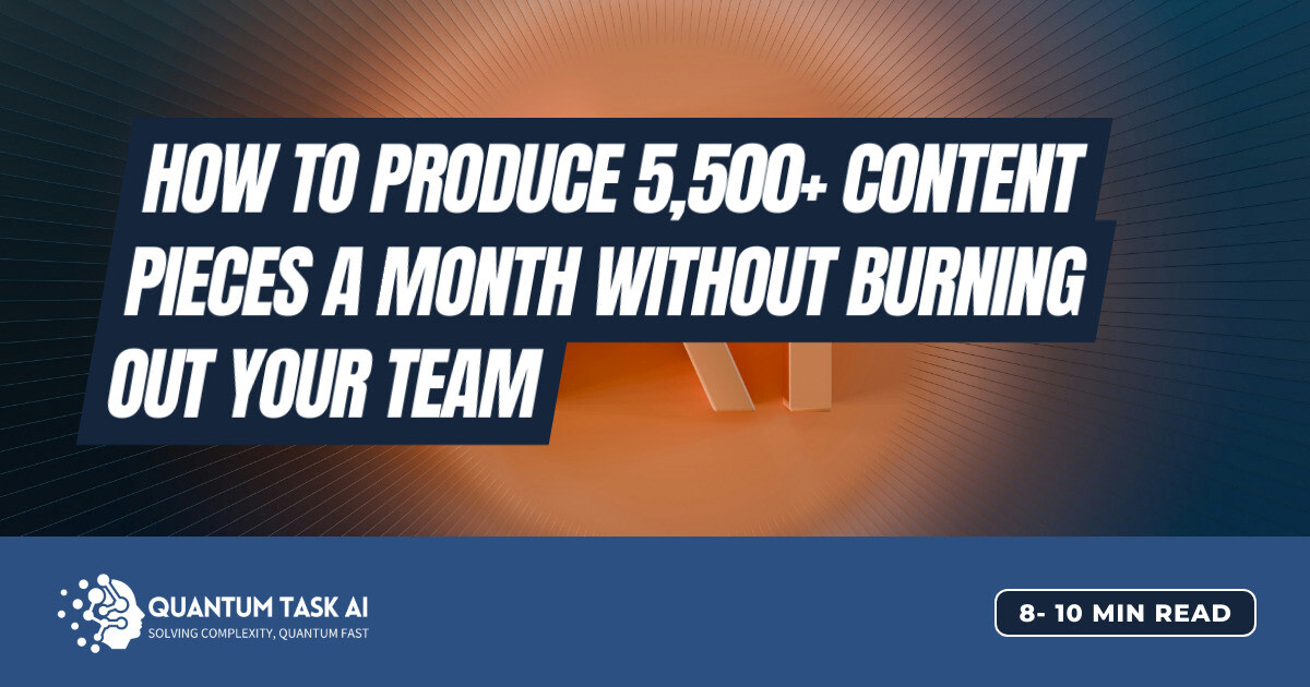 How to Produce 5,500+ Content Pieces a Month Without Burning Out Your Team