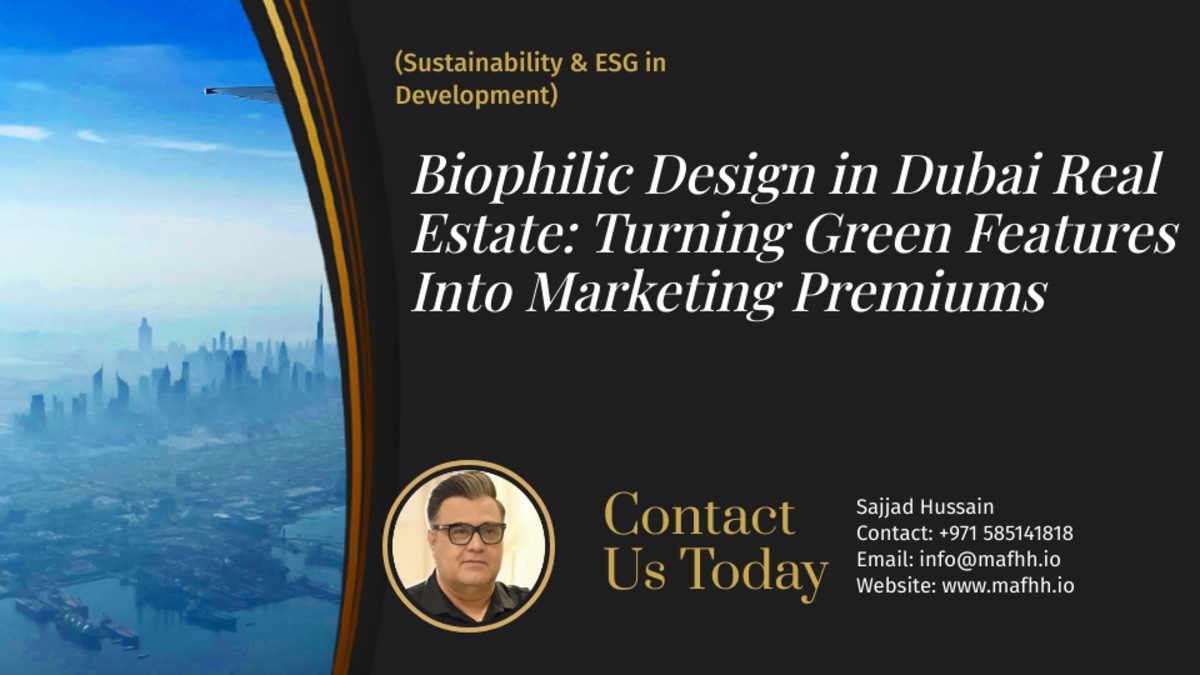 Biophilic Design in Dubai Real Estate: Turning Green Features Into Marketing Premiums