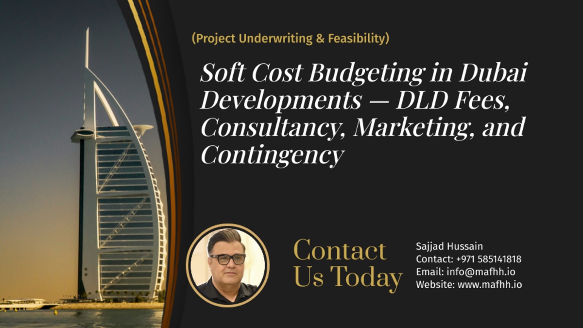 Soft Cost Budgeting in Dubai Developments — DLD Fees, Consultancy, Marketing, and Contingency
