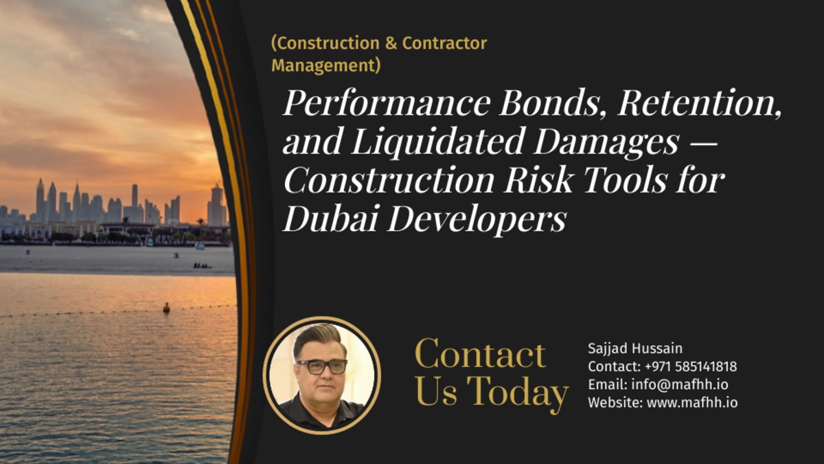 Performance Bonds, Retention, and Liquidated Damages — Construction Risk Tools for Dubai Developers