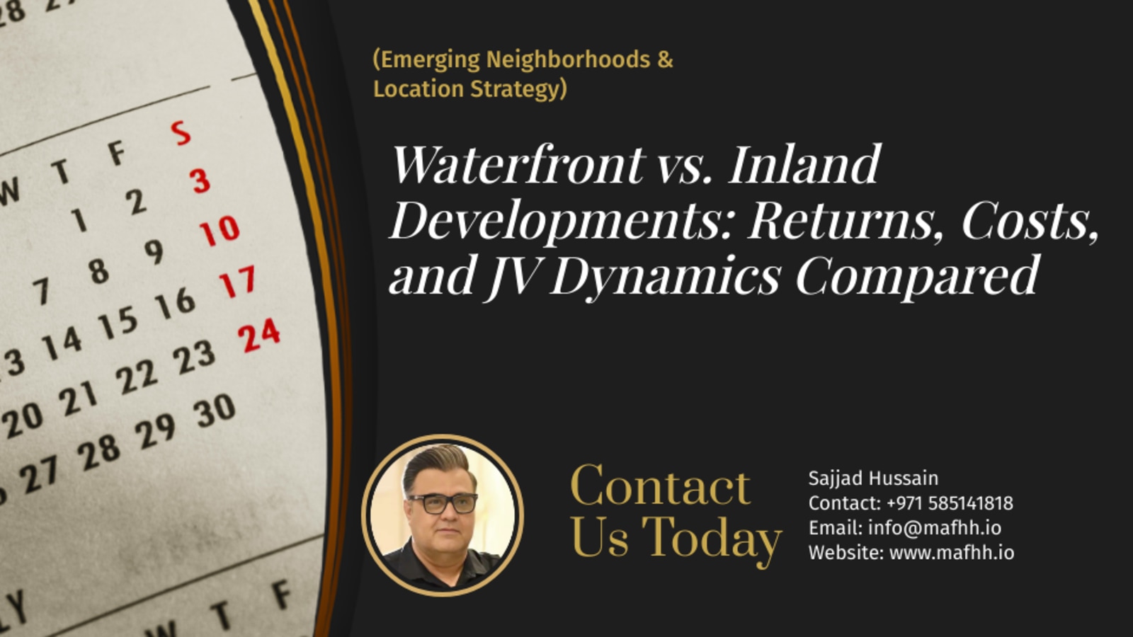 Waterfront vs. Inland Developments: Returns, Costs, and JV Dynamics Compared